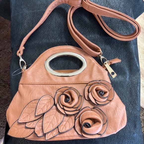 Flower handbag/shoulder- NEW never used - Picture 1 of 4